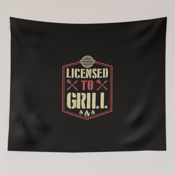 Item preview, Licensed To Grill Dad Fathers Day Party 4th of July designed and sold by WandaHermann.