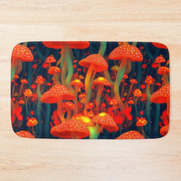 Item preview, Glowing mushroom forest pattern designed and sold by Rothnaric.