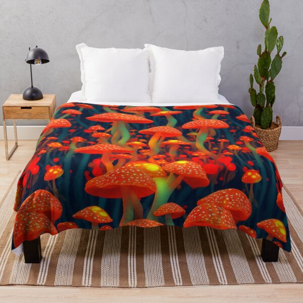 Item preview, Glowing mushroom forest pattern designed and sold by Rothnaric.