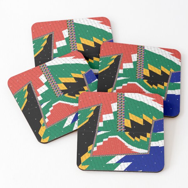 Item preview, Attractive original abstract geometric artwork, inspired by the South African flag in a vintage style. designed and sold by Ralek.