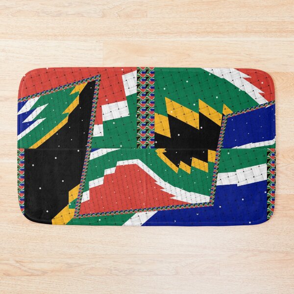 Item preview, Attractive original abstract geometric artwork, inspired by the South African flag in a vintage style. designed and sold by Ralek.