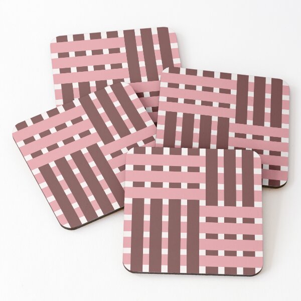 Item preview, Fabric Weave Design - Matt Rib Weave Irregular Pattern - Ivory and Rose designed and sold by DesignCentrum.