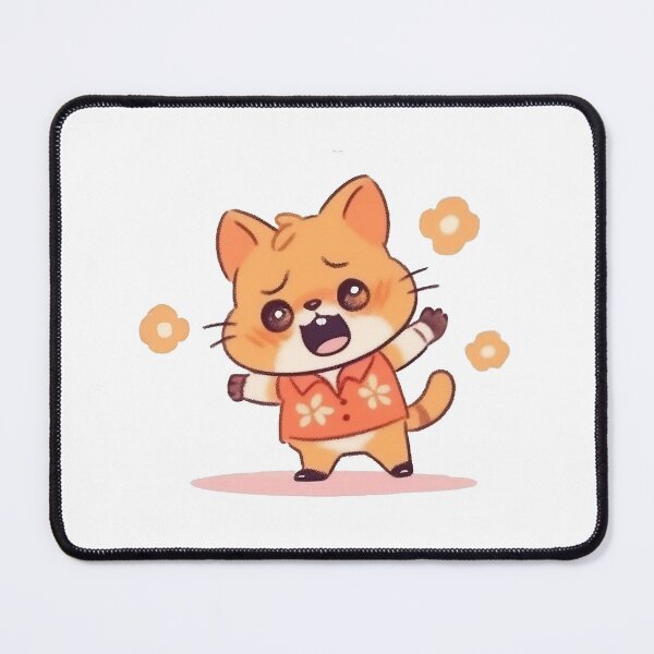 Item preview, orange hugging cat designed and sold by HappyCuteCat.