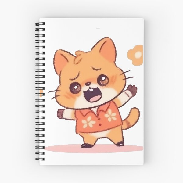 Item preview, orange hugging cat designed and sold by HappyCuteCat.