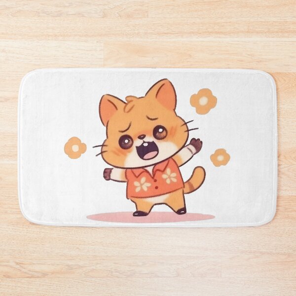 Item preview, orange hugging cat designed and sold by HappyCuteCat.