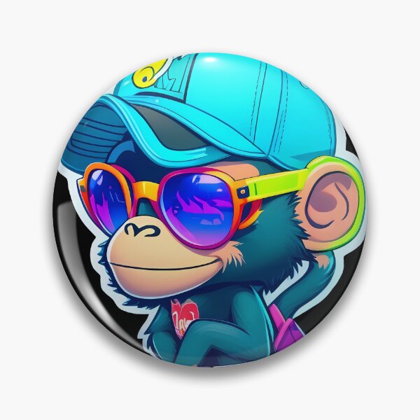 Artikelvorschau, Niedlicher Neon-Affe entworfen und verkauft von Crazy4Graphics.