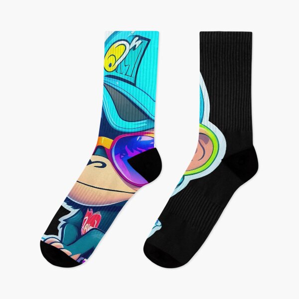 Artikelvorschau, Niedlicher Neon-Affe entworfen und verkauft von Crazy4Graphics.