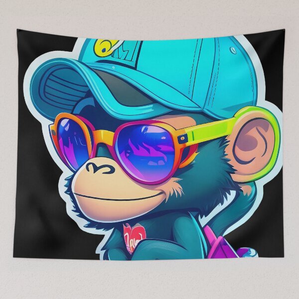 Item preview, Cute Neon Monkey designed and sold by Crazy4Graphics.