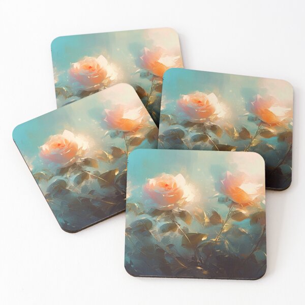 Item preview, Rose garden Impressionism painting 7 designed and sold by Red Witch Art.