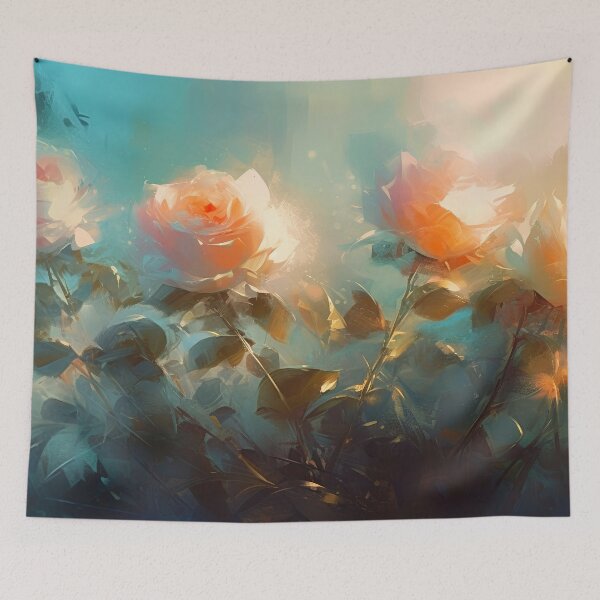Item preview, Rose garden Impressionism painting 7 designed and sold by Red Witch Art.
