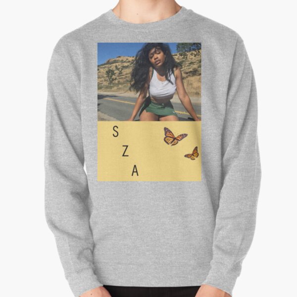 SZA with butterfly Pullover Sweatshirt