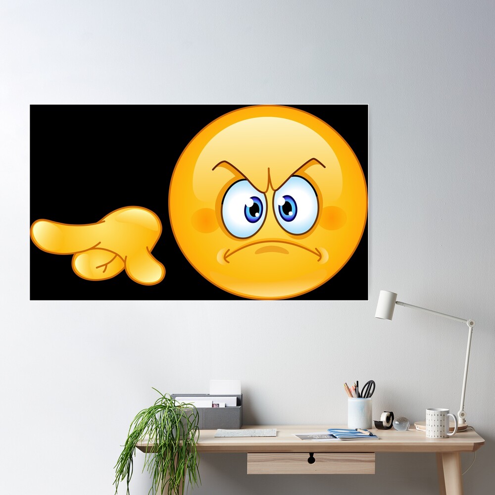 Cartoon Yellow Smiley Face Emoji Emoticon Surrendering in Fear Posters, Art  Prints by - Interior Wall Decor #1413892