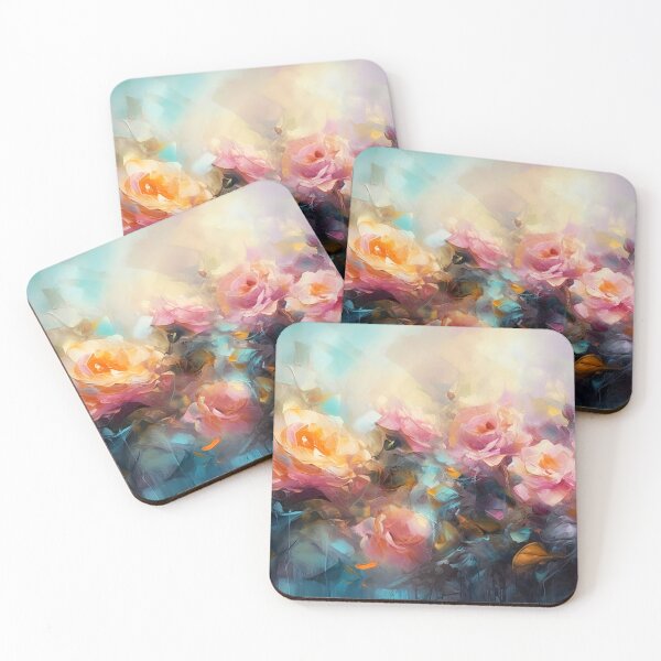 Item preview, Rose garden Impressionism painting 8 designed and sold by Red Witch Art.