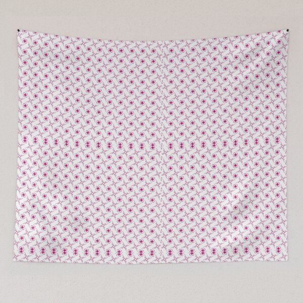 Item preview, pink and white flora seamless  A-Line Dresses or wall paper designed and sold by LifeTU.