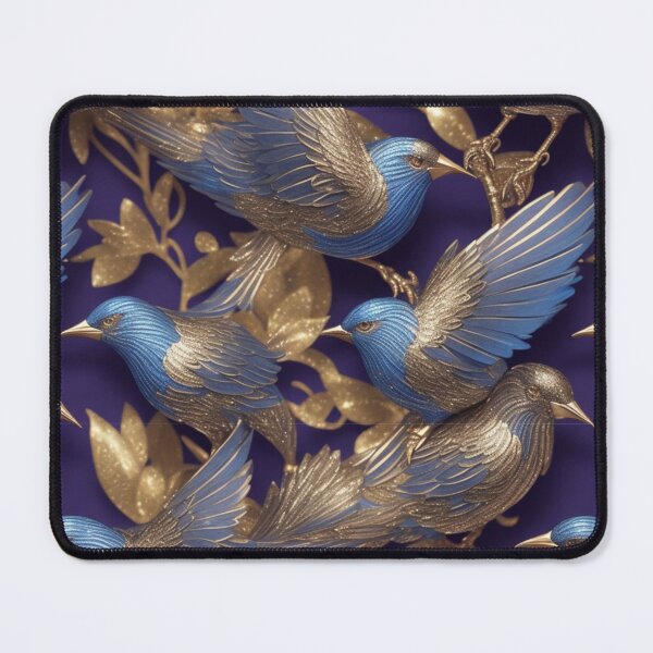 Item preview, Detailed design of jeweled birds on a purple background designed and sold by Rothnaric.