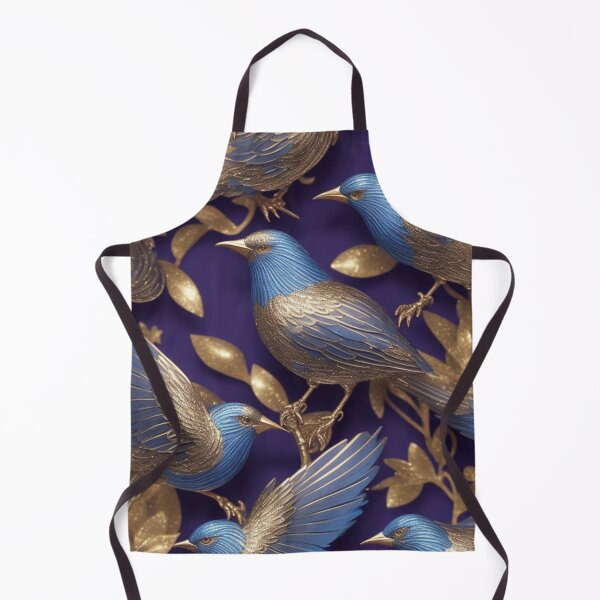 Aperçu de l'œuvre Conception détaillée d'oiseaux ornés de bijoux sur fond violet créée et vendue par Rothnaric.