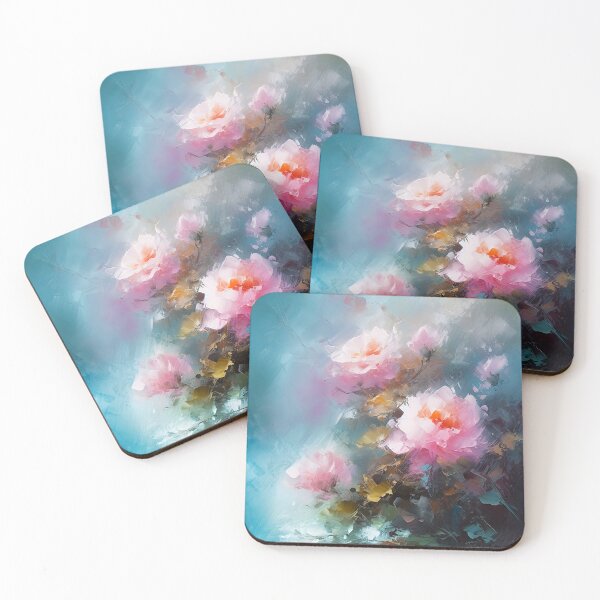 Item preview, Rose garden Impressionism painting 9 designed and sold by Red Witch Art.