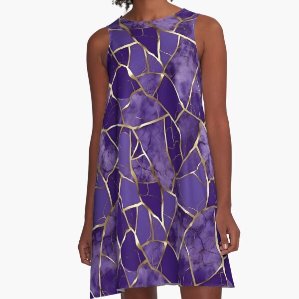 Item preview, Kintsugi Purple Pattern designed and sold by liligo-art.