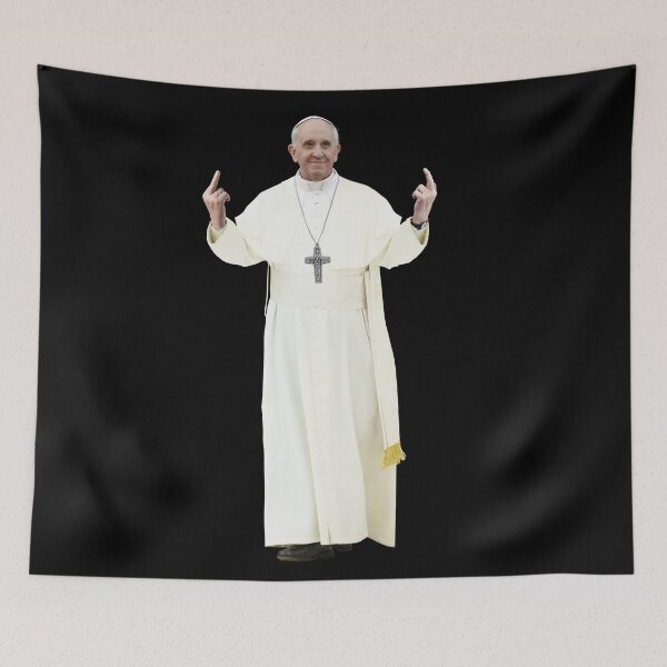 Artikelvorschau, Papst Franziskus zeigt stehenden Vogel in hoher Auflösung entworfen und verkauft von worn.
