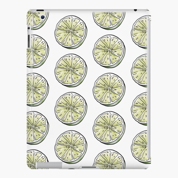 Green lime slice watercolor illustration iPad Snap Case