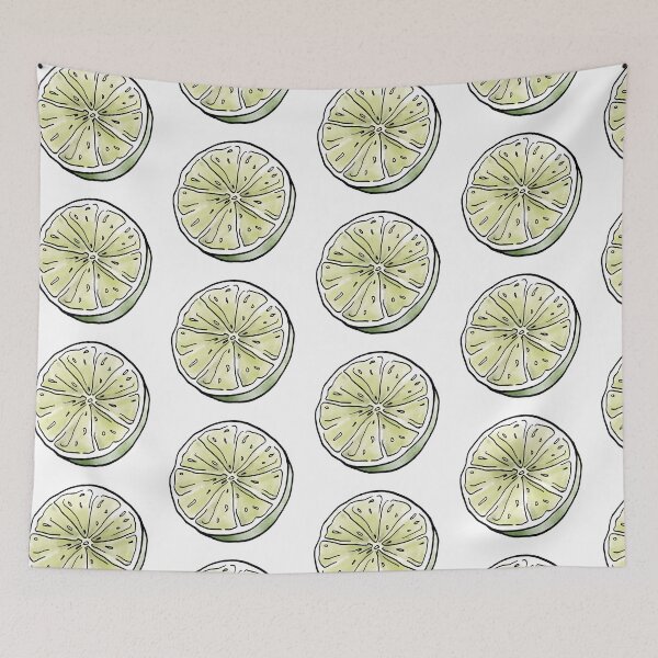 Item preview, Green lime slice watercolor illustration  designed and sold by JinJinYoon.