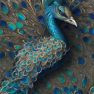Aperçu de l'œuvre Jeweled male peacock pattern de Rothnaric