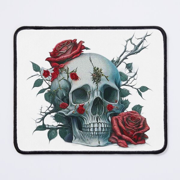Item preview, Skull and roses flowers designed and sold by sergeibz.