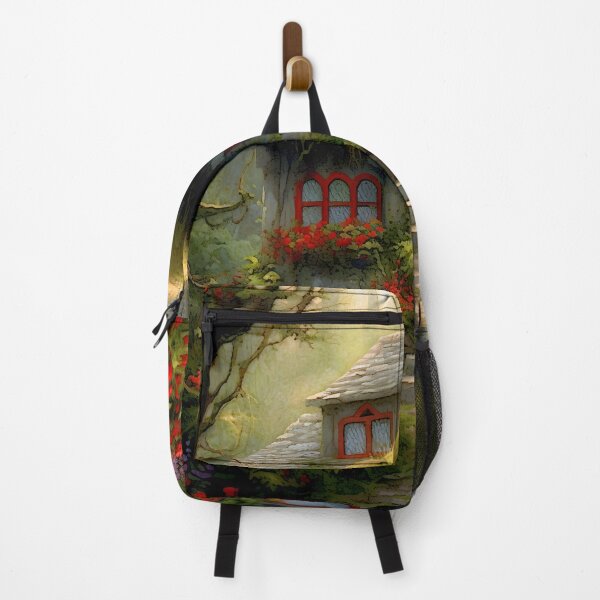 Item preview, Red door fantasy elven cottage designed and sold by Red Witch Art.