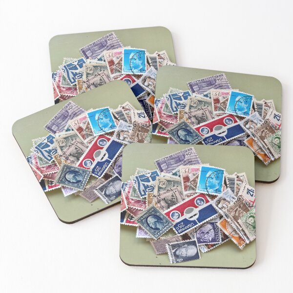 Item preview, Pile of old used stamps horizontal designed and sold by Ponted.