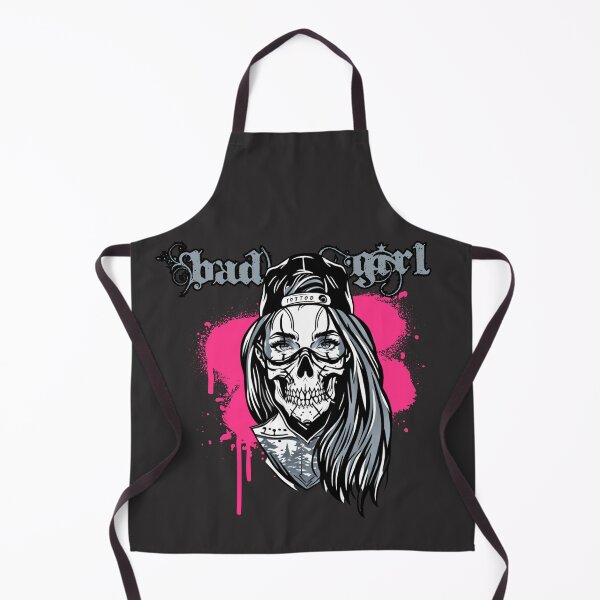 Item preview, Bad girl (Mala chica): Tattooed girl with light eyes, cap and skull scarf. About pink graffiti. designed and sold by MonstersVariety.