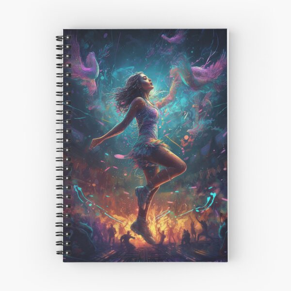 Item preview, dancing cheerleader girl, psychedelic vibrant artwork, charming wall art, photo print, art print, lush poster  designed and sold by VilescytheArt.