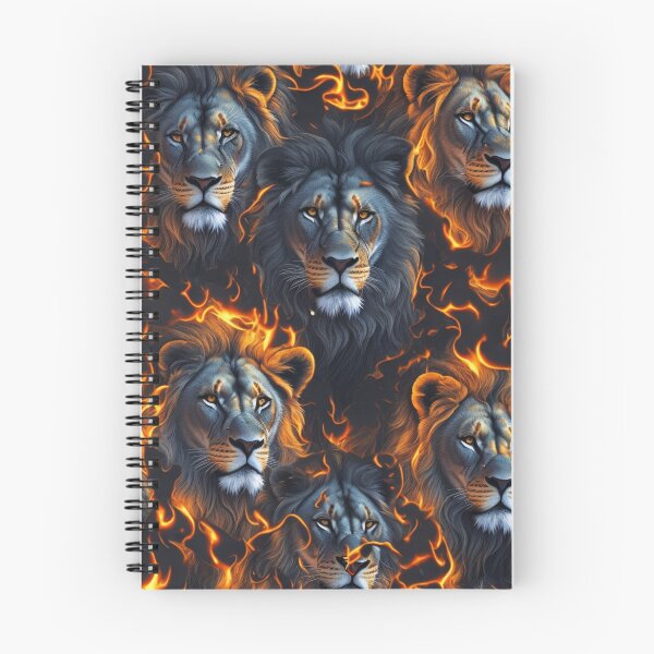 Item preview, Lion heads in flames pattern designed and sold by Rothnaric.
