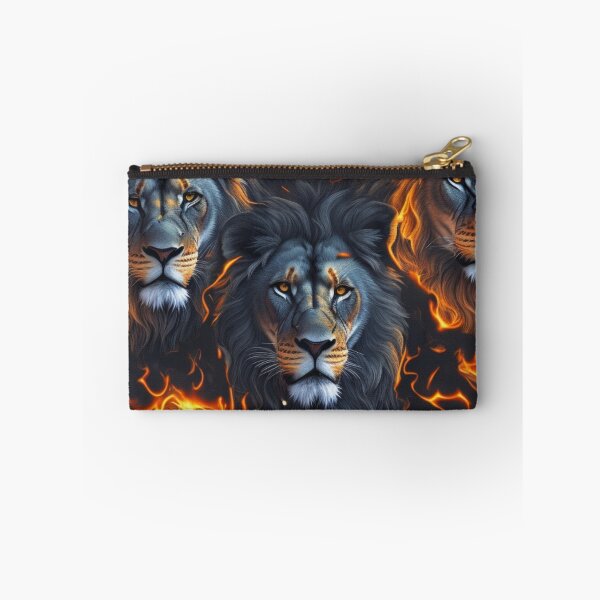 Aperçu de l'œuvre Lion heads in flames pattern créée et vendue par Rothnaric.
