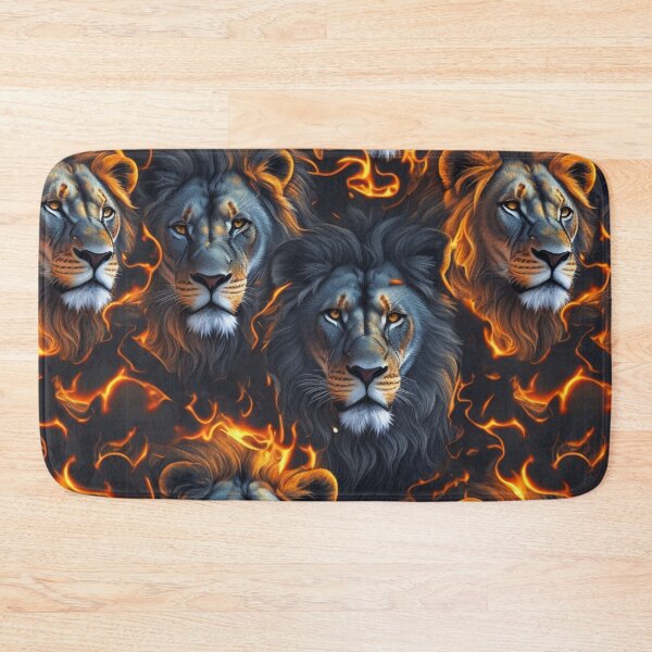Artikelvorschau, Lion heads in flames pattern entworfen und verkauft von Rothnaric.