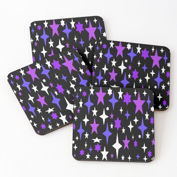 Item preview, Mid-century Atomic Stars Purple Violet Retro designed and sold by 2sweetsDesign.