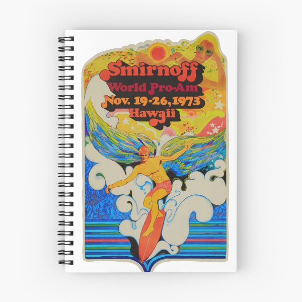 Item preview, Vintage psychedelic seventies surf competition - Smirnoff 1973 surfing pro am Hawaii  designed and sold by Kludoman.