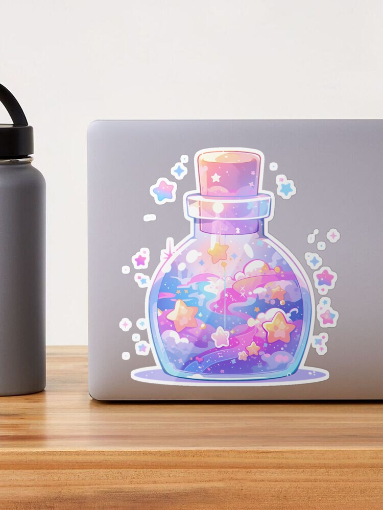 Kawaii blue Witch 20 oz tumbler , sublimation crystal potion