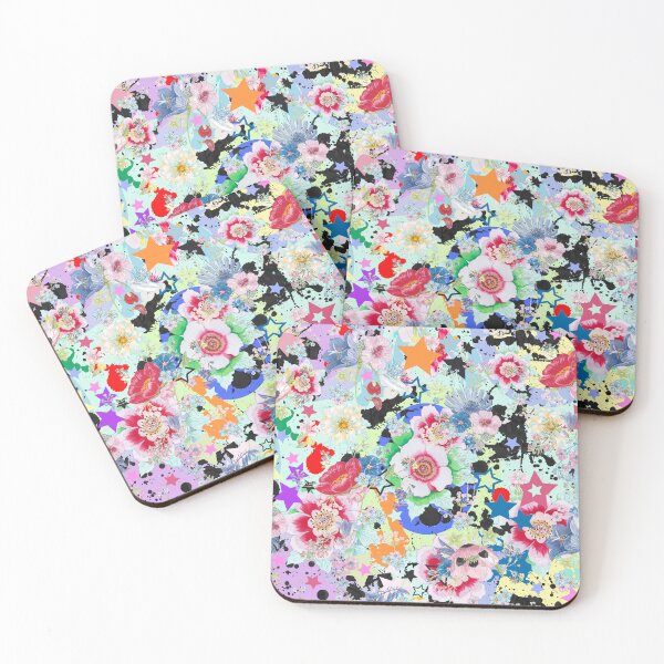 Item preview, Hand-drawn Sweet Abstract Adonis flower , Ink slash ,star colorful Mash. designed and sold by Muguet-Studio.