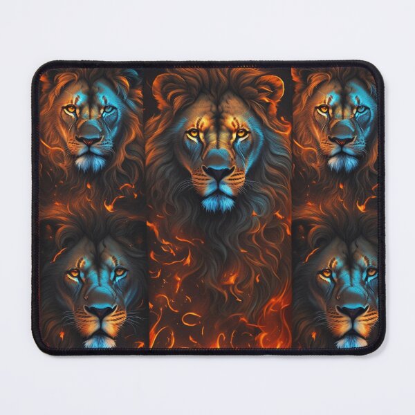 Item preview, Flames pattern with lion heads designed and sold by Rothnaric.