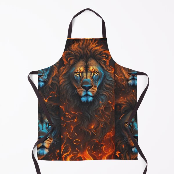 Aperçu de l'œuvre Flames pattern with lion heads créée et vendue par Rothnaric.