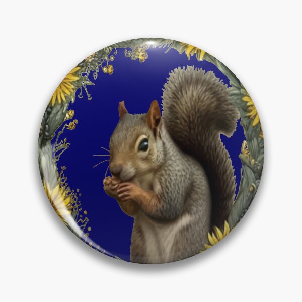 Item preview, Gray Squirrel With Yellow Flower Wreath Kentucky State Tattoo Art designed and sold by taiche.