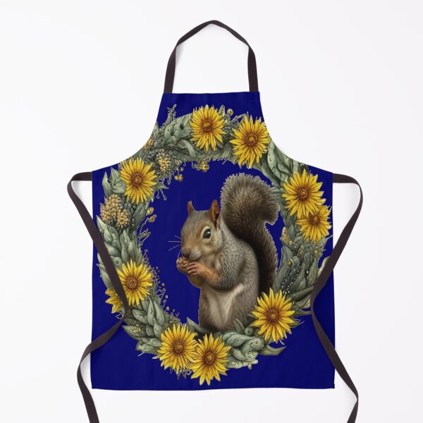 Item preview, Gray Squirrel With Yellow Flower Wreath Kentucky State Tattoo Art designed and sold by taiche.