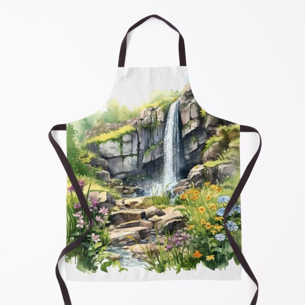 Item preview, Picturesque Waterfall Clipart, Scenic Beauty, Captivating Cascade, Breathtaking Falls, Majestic Water, Nature's Wonder, Picturesque View designed and sold by CoolorPaint.
