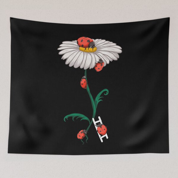 Item preview, Ladybugs & Daisy Flower Funny Retro Chamomile Ladybug Lover designed and sold by r-silver.