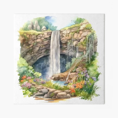 絵画 Spectacular Waterfall 1/31/24 Spectacular Waterfall — Happy Little Paintings