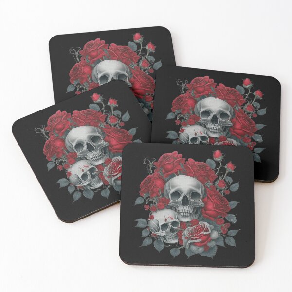 Item preview, Skull and roses flowers designed and sold by sergeibz.