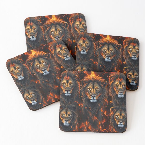 Item preview, Pattern of a few lions walking through flames designed and sold by Rothnaric.