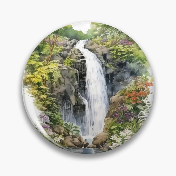 Artikelvorschau, Malerischer Wasserfall Clipart, landschaftliche Schönheit, fesselnde Kaskade, atemberaubende Fälle, majestätisches Wasser, Wunder der Natur, malerische Aussicht entworfen und verkauft von CoolorPaint.