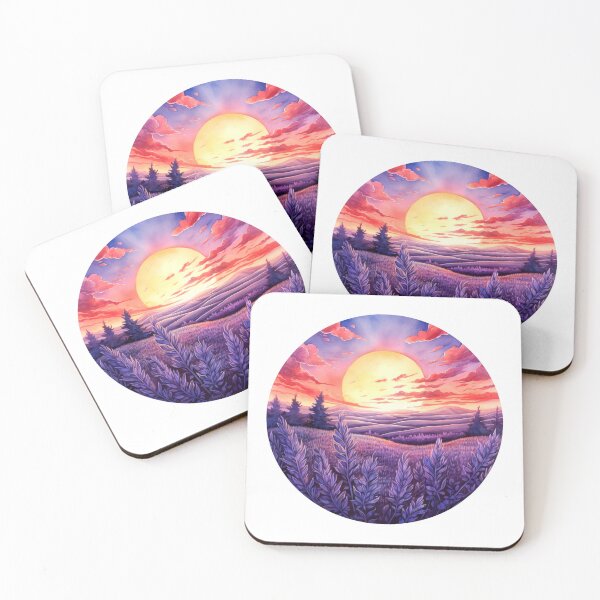 Item preview, Lavender Field at Sunset Clipart, Purple Hues, Aromatic Beauty, Twilight Lavender, Serene Fields, Purple Paradise, Fragrant Sunset designed and sold by CoolorPaint.