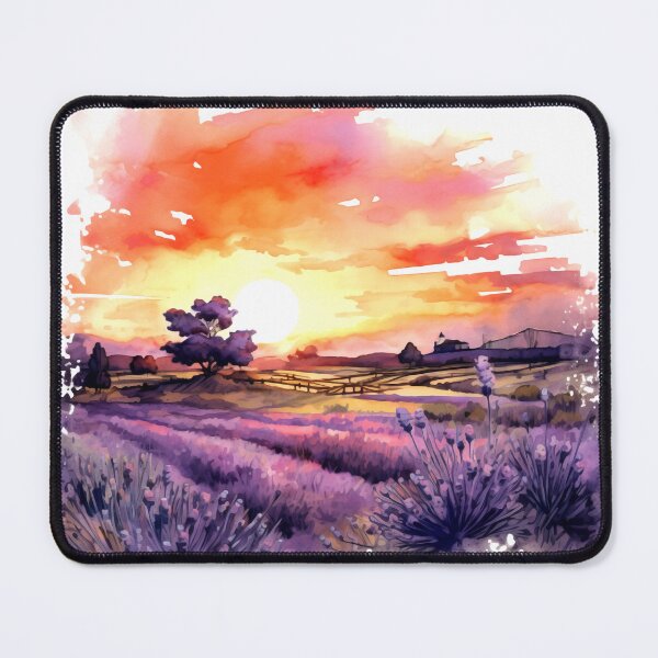 Item preview, Lavender Field at Sunset Clipart, Purple Hues, Aromatic Beauty, Twilight Lavender, Serene Fields, Purple Paradise, Fragrant Sunset designed and sold by CoolorPaint.